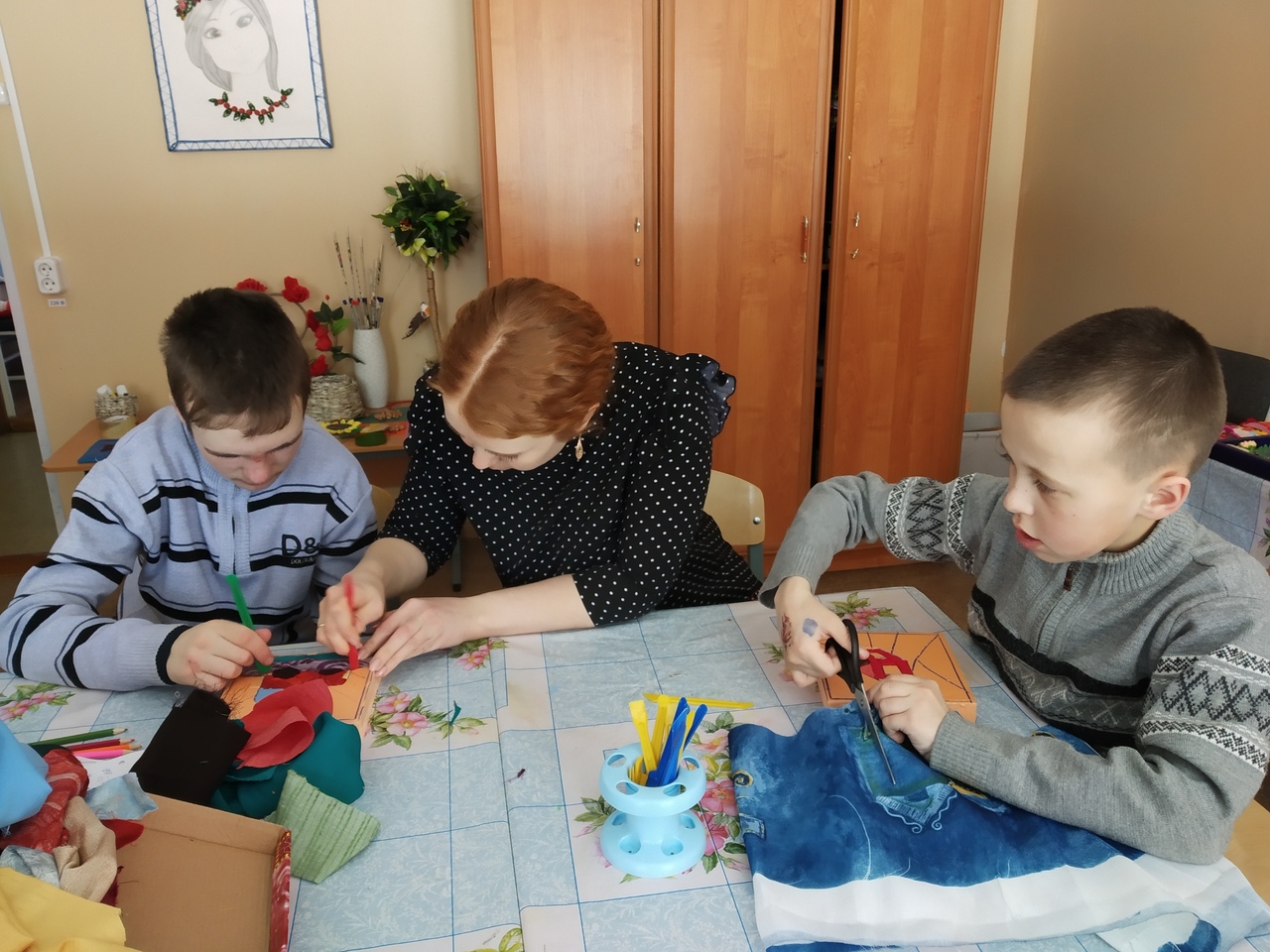 Занятия в социально-реабилитационном отделении дневного пребывания проходят с большим удовольствием